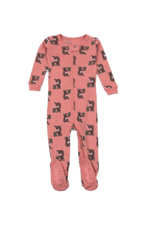 Footed Printed Cotton Matching Family Pajamas, Coordinated Prints (Baby)
