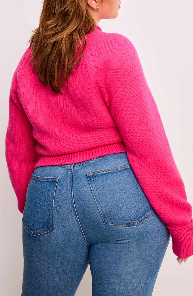 Good American Mock Neck Sweater, Alternate, color, Ballerina Pink004