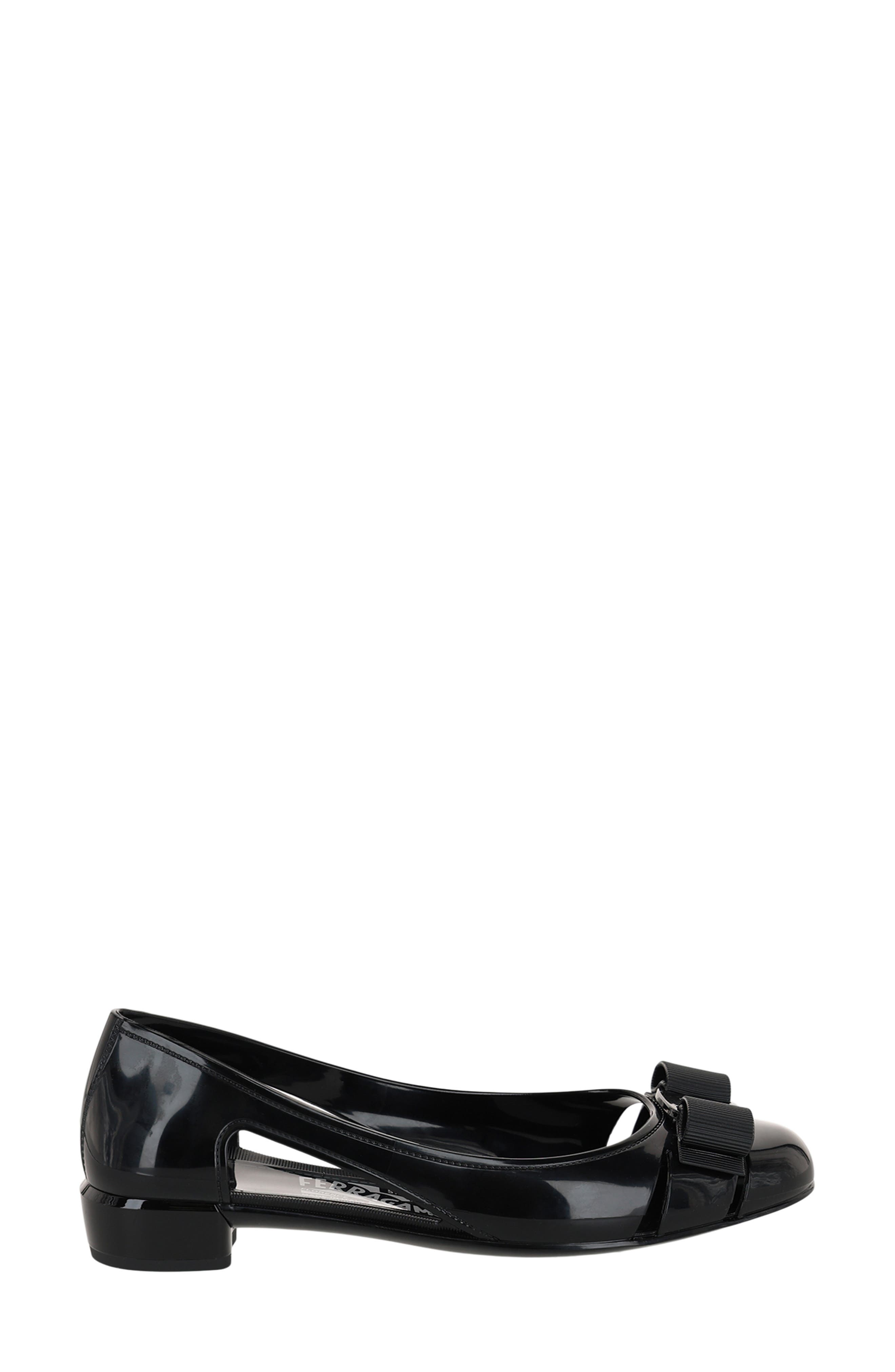 FERRAGAMO Vara Bow Cutout Flat, Alternate, color, 
