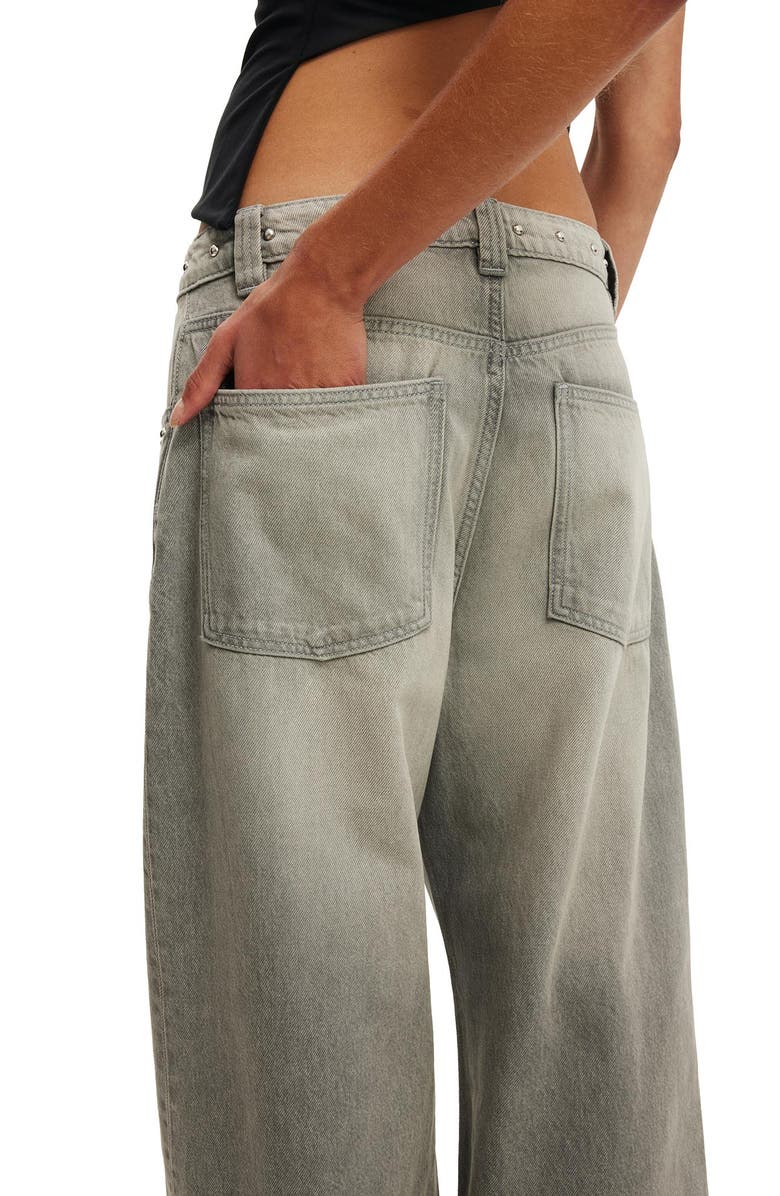 Cotton On Women's Low Super Baggy Jean, Alternate, color, Studded Shady Grey