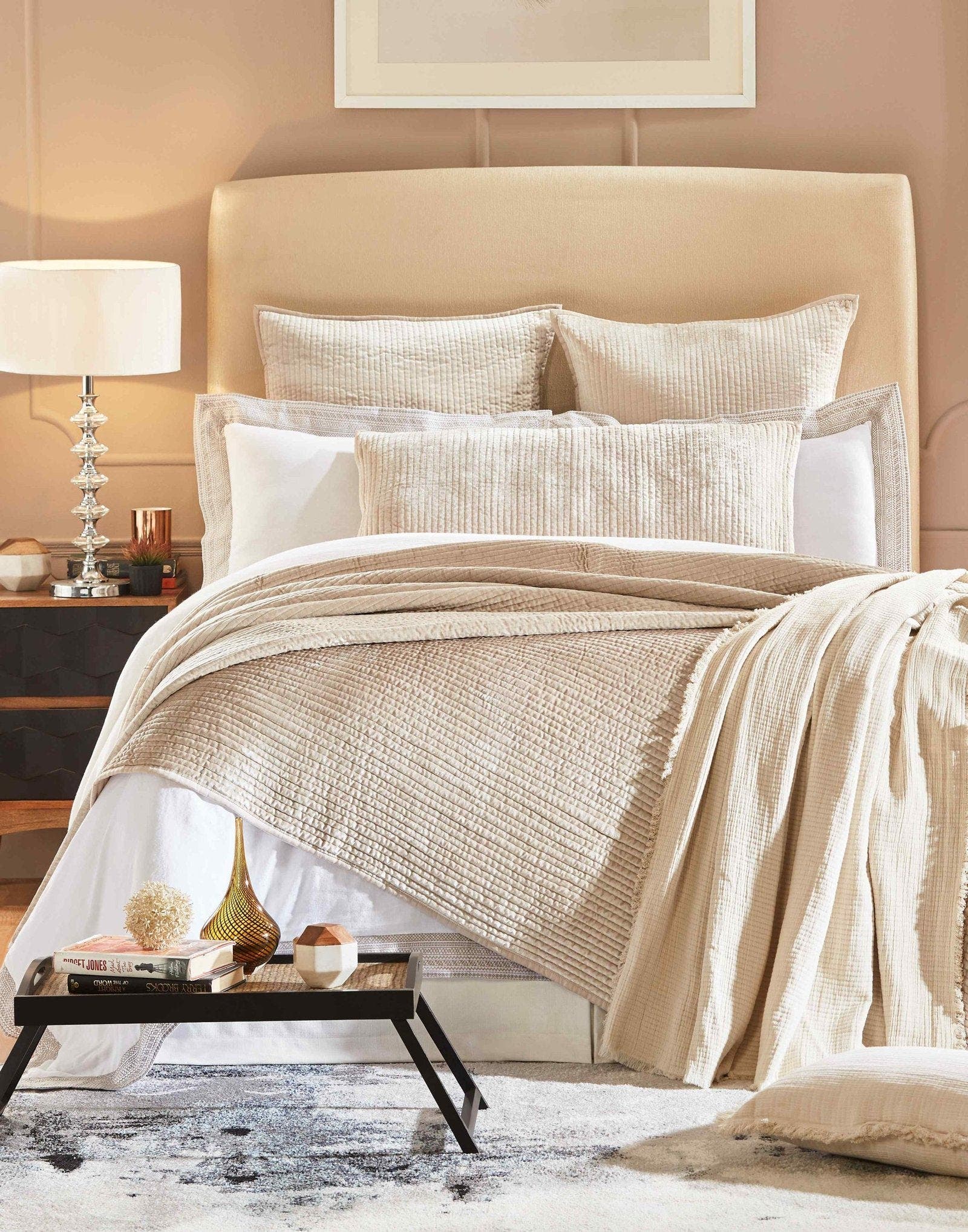 Orchids Lux Home Spencer Channel Stitch Velvet Coverlet | Nordstrom