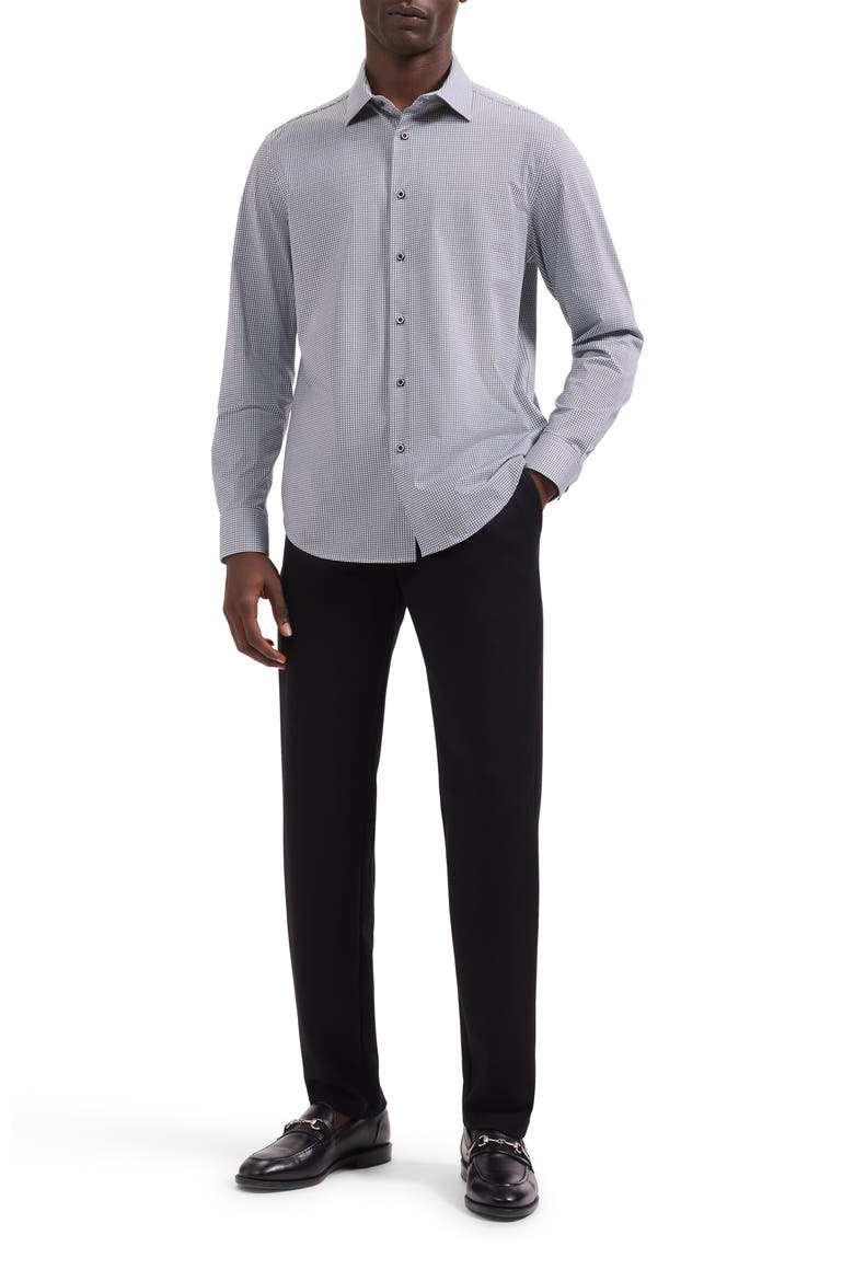 James OoohCotton® Geometric Print Button-Up Shirt, Alternate, color, WHITE