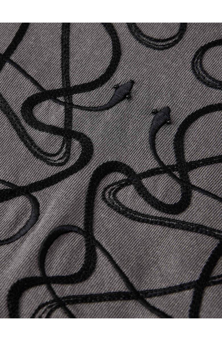 John Varvatos Onate Snake Organic Cotton Graphic T-Shirt, Alternate, color, Coal