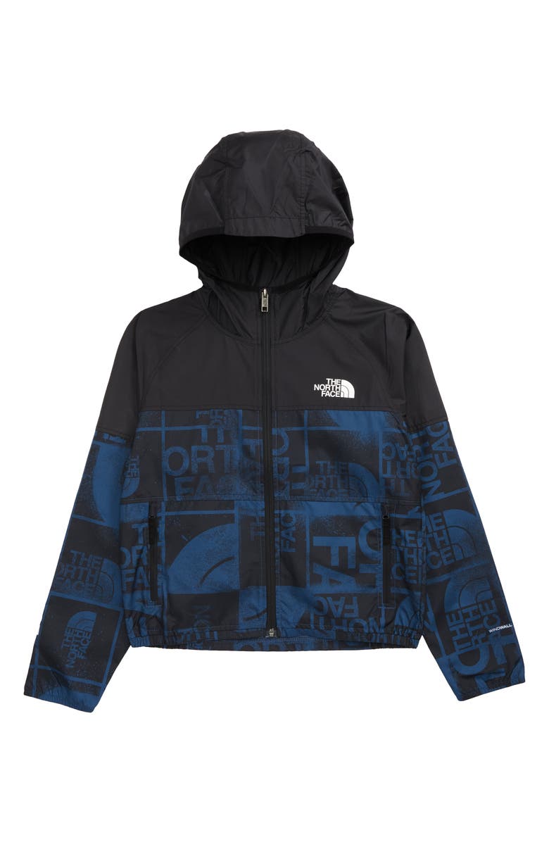 The North Face Kids' Never Stop Print WindWall Water Repellent Hooded Jacket, Main, color, 