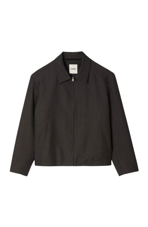 Sandro Technical Zip-up Jacket In Gray