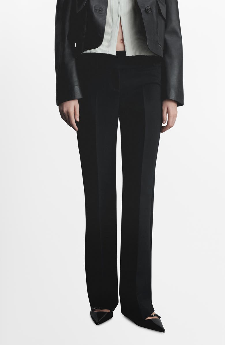 MANGO Low Rise Flare Pants, Main, color,