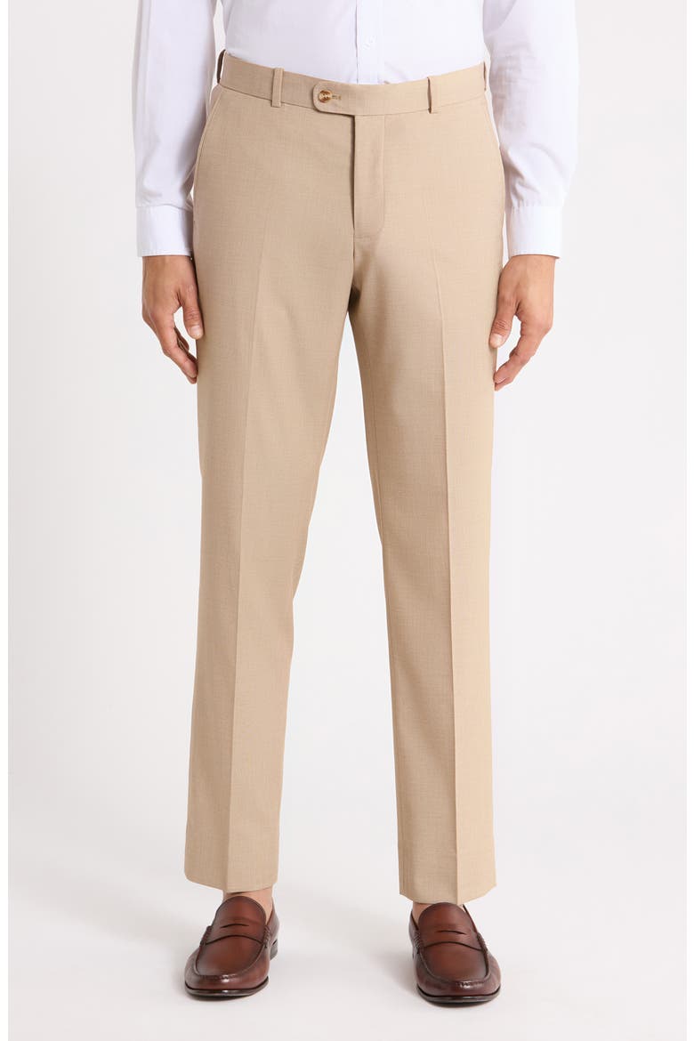 Trim Fit Trousers, Main, color, TAN TEXTURE