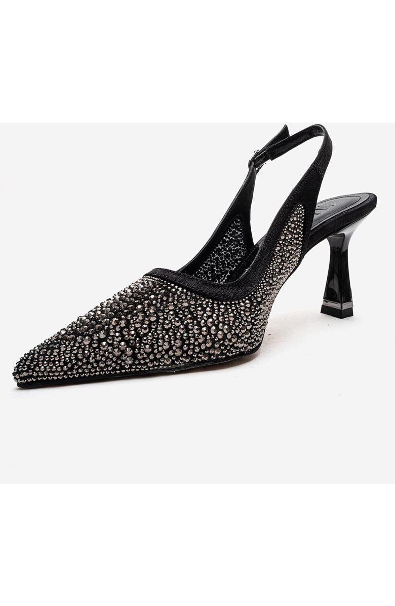 Prologue Shoes Frea Slingback Stiletto Pump, Alternate, color, Black