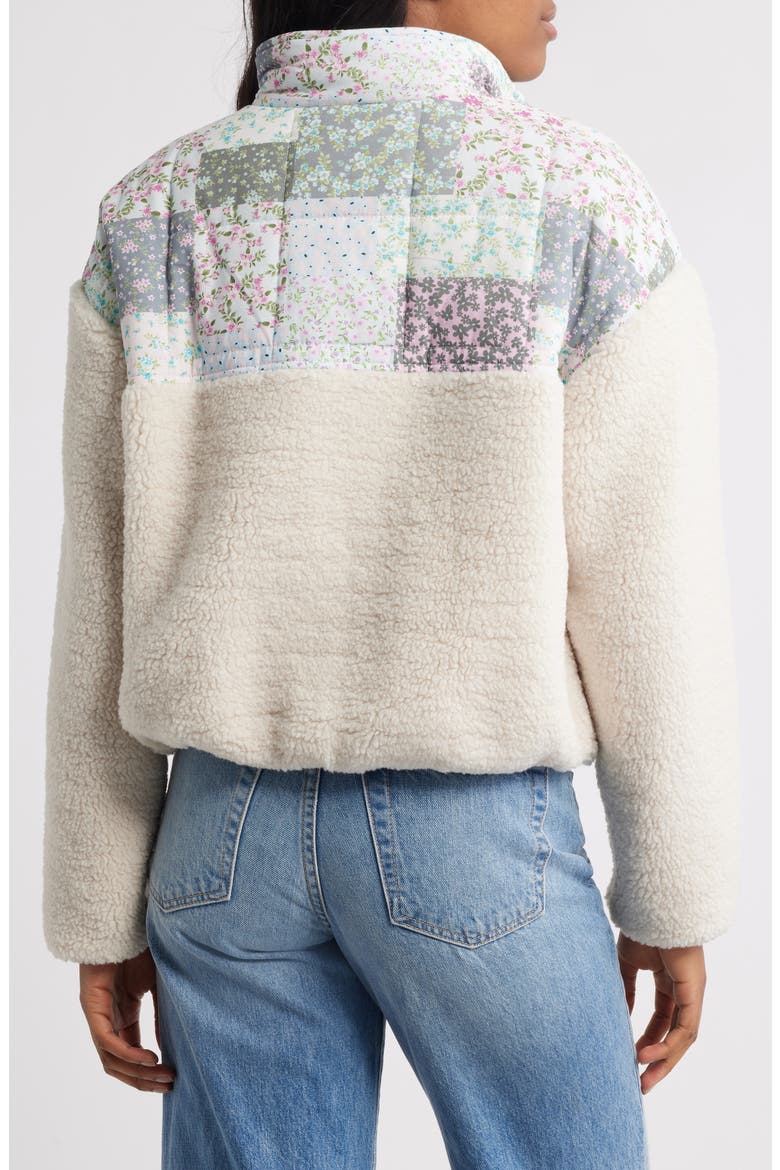 Cozy Quilted Pocket Jacket, Alternate, color, LIGHT BLUE PINK COMBO