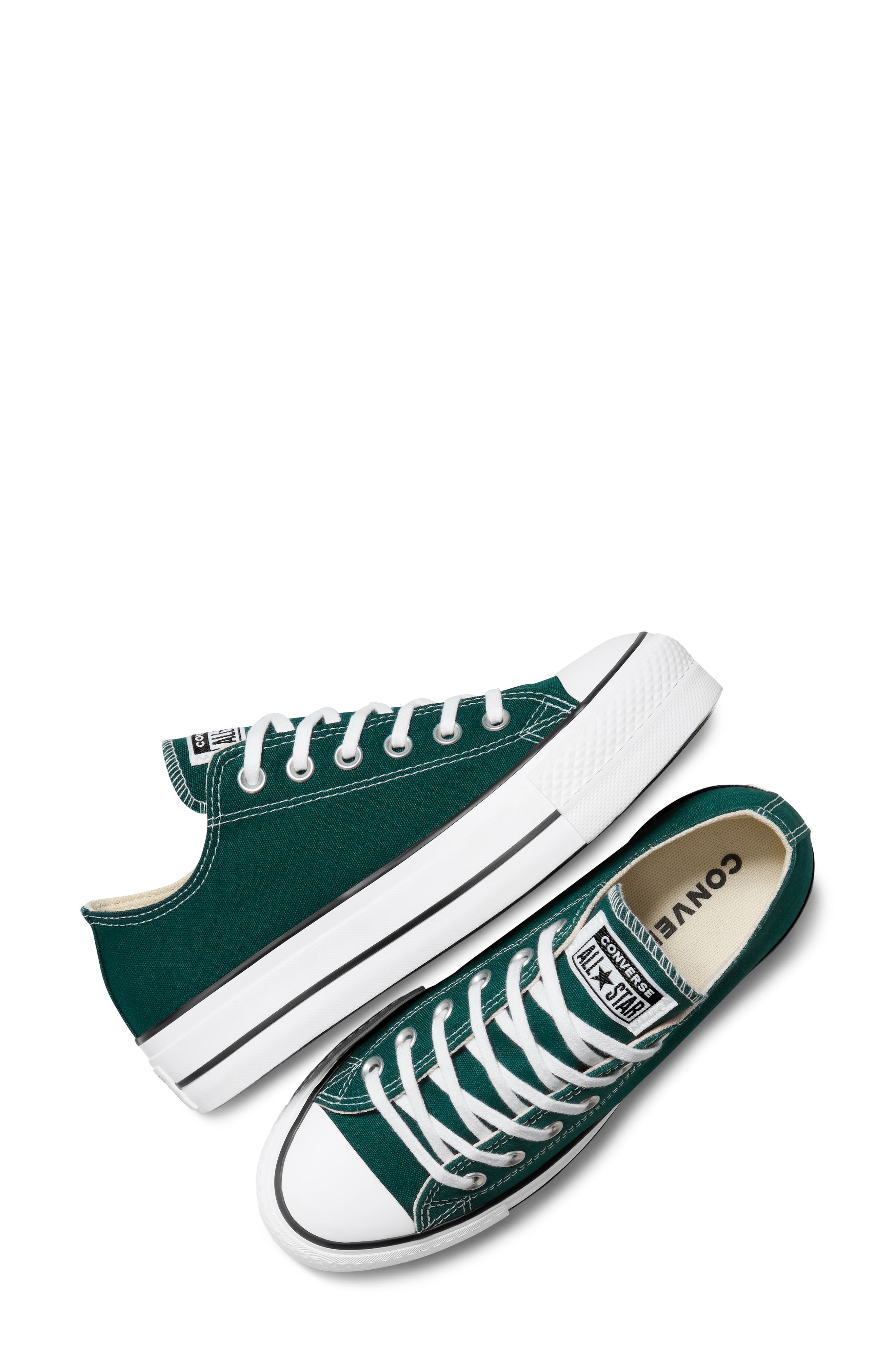 Converse Chuck Taylor All Star Lift Low Top Platform Sneaker, Alternate, color, Darkly Jaded/ White/ Black