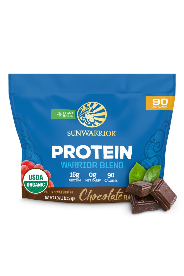 Organic Warrior Blend Protein Powder, Chocolate, 2.25kg, Main, color, No Color