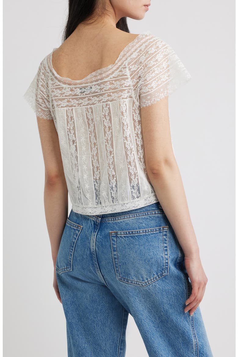 Great Lace Cotton Voile Top, Alternate, color, SALT
