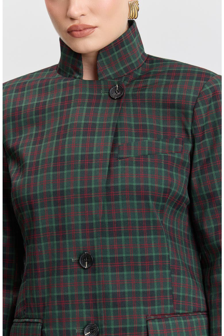 Check Boxy Blazer, Alternate, color, GREEN/ RED PLAID