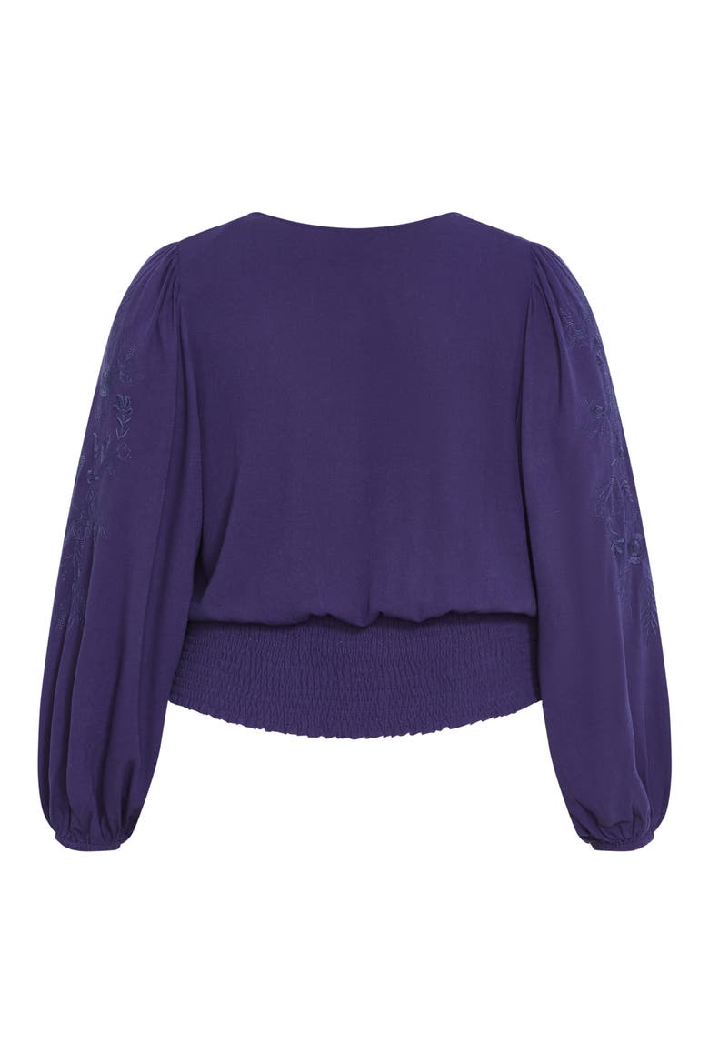 Frances Lace Blouson Top, Alternate, color, BLUE
