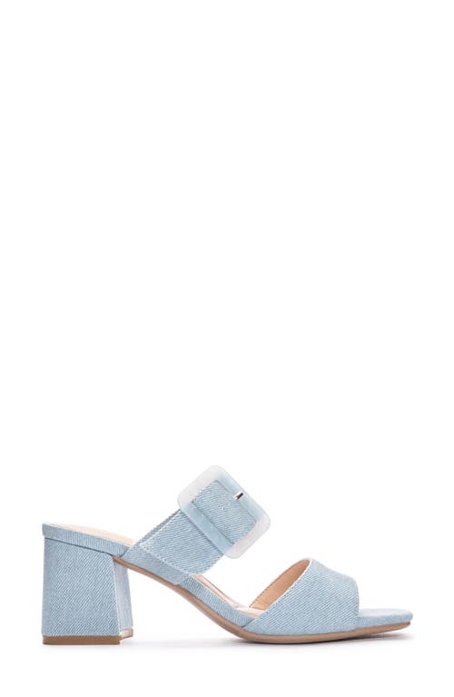 Cl By Laundry Betty Denim Slide Sandal In Light Blue