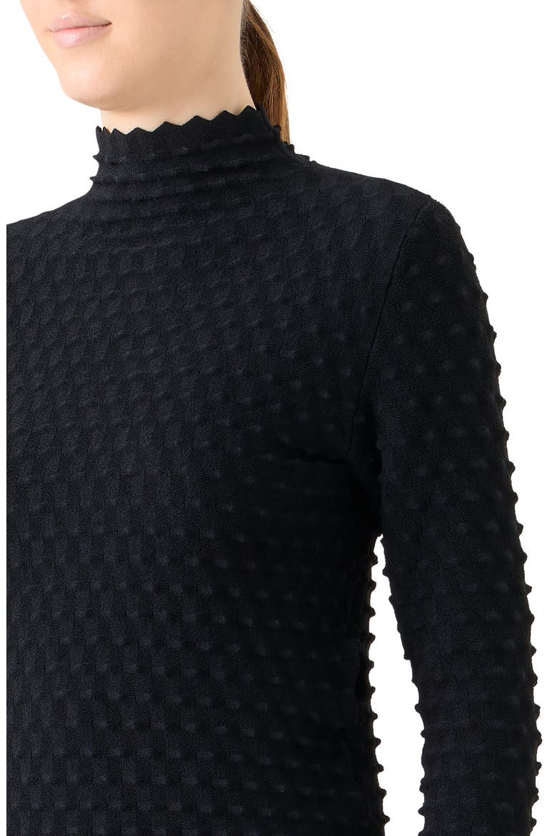 Dot Mock Neck Sweater, Alternate, color, BLACK