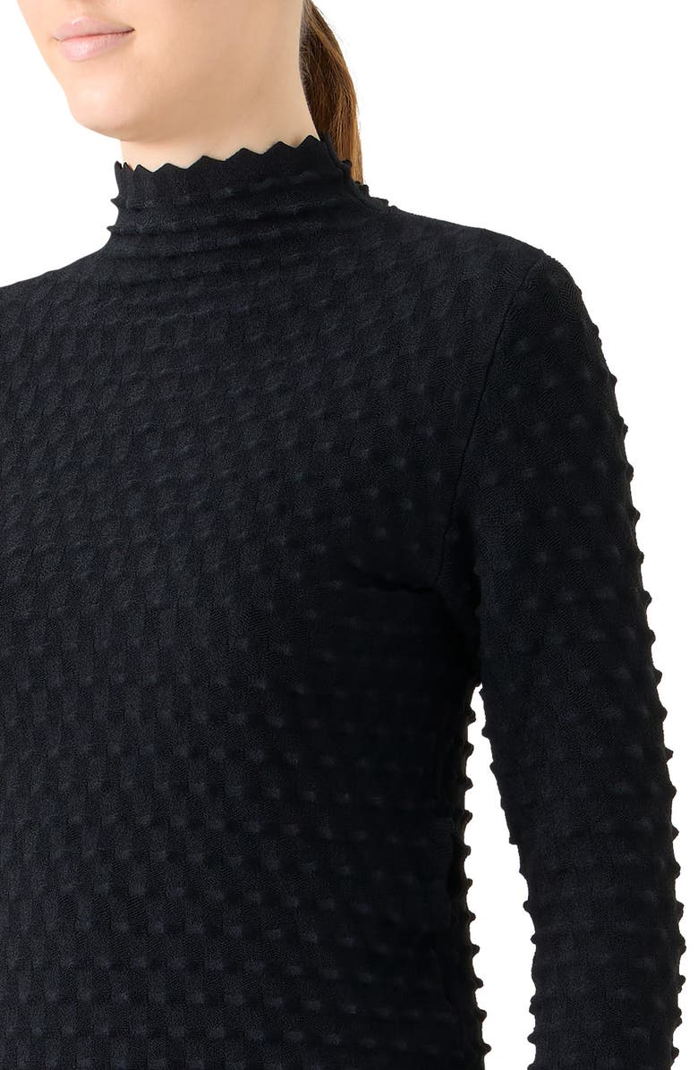 Akris punto Dot Mock Neck Sweater, Alternate, color, Black