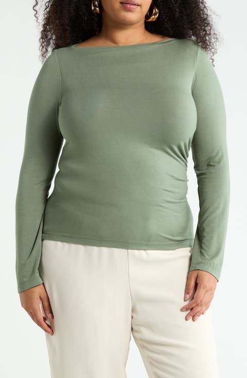 Boat Neck Top (Plus)