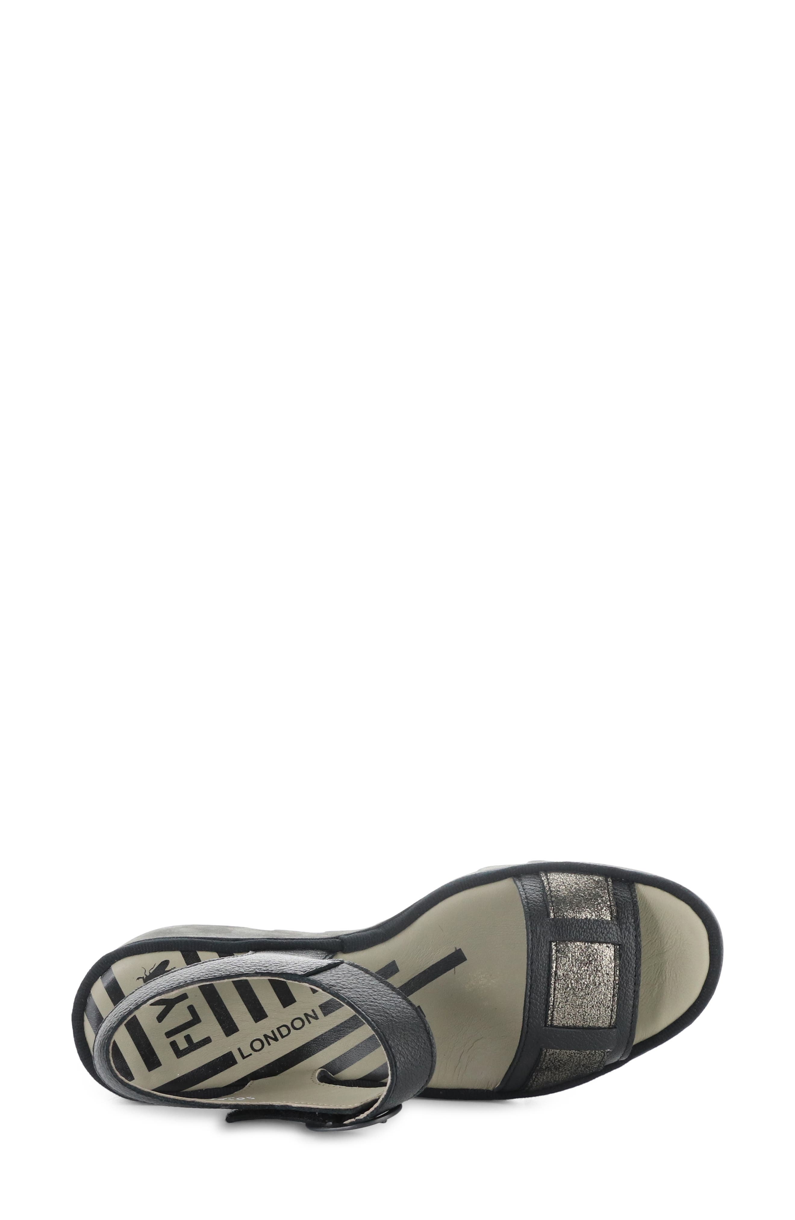 Fly London Beik Ankle Strap Platform Wedge Sandal, Alternate, color, 