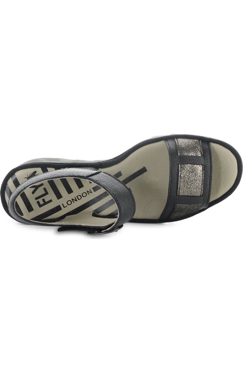 Fly London Beik Ankle Strap Platform Wedge Sandal, Alternate, color,