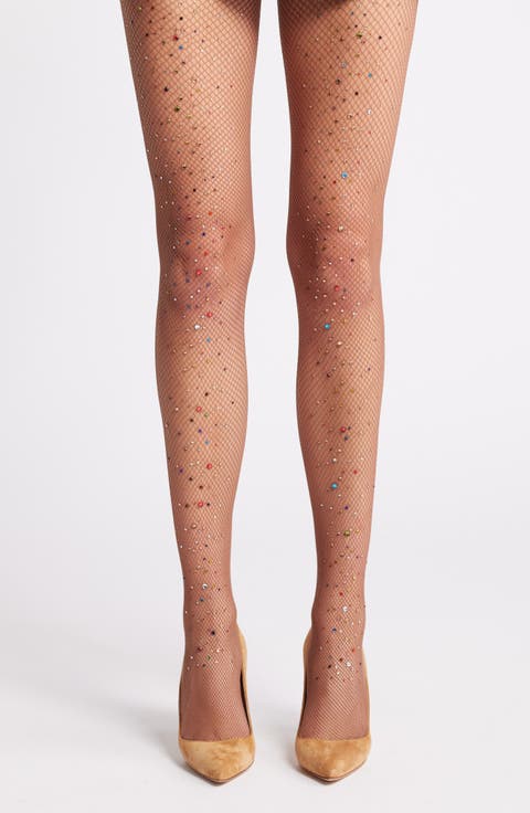 Glitter Fishnet Tights