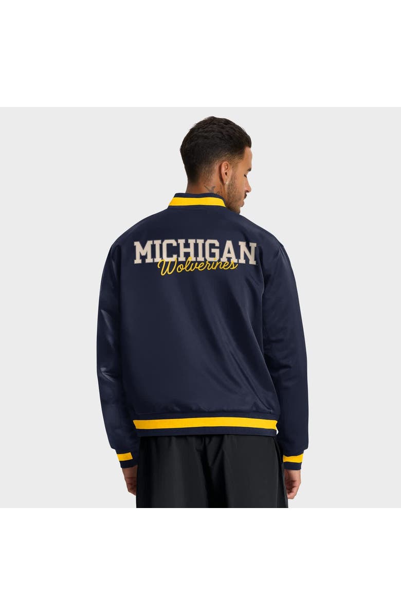 Nike Men's Nike Navy Michigan Wolverines Legacy Full-Snap Bomber Jacket, Alternate, color, Navy