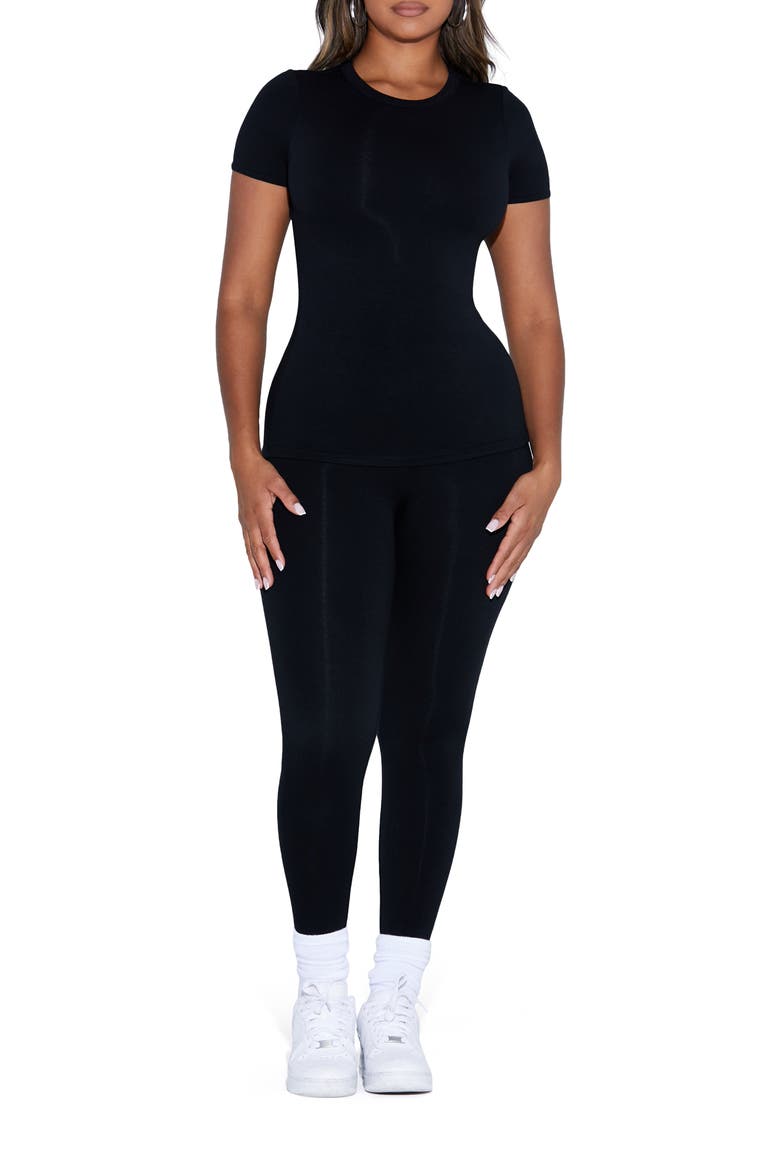 Stretch Jersey T-Shirt, Alternate, color, BLACK