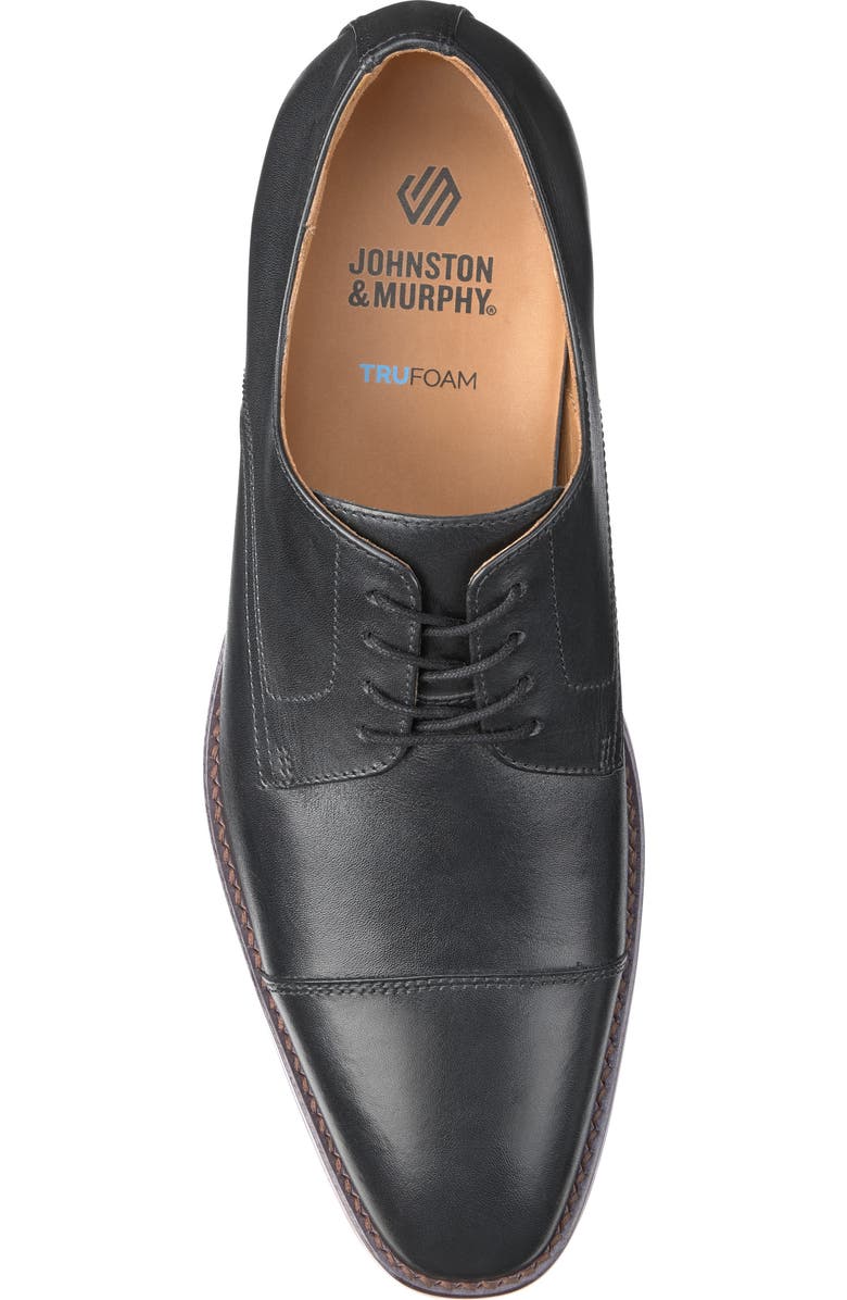 Johnston & Murphy Richland Cap Toe Derby, Alternate, color, Black Full Grain