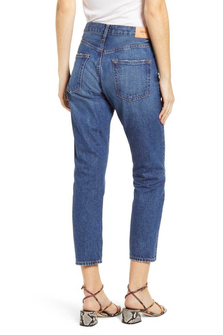 Hana Nonstretch High Waist Crop Jeans, Alternate, color, AWAKE