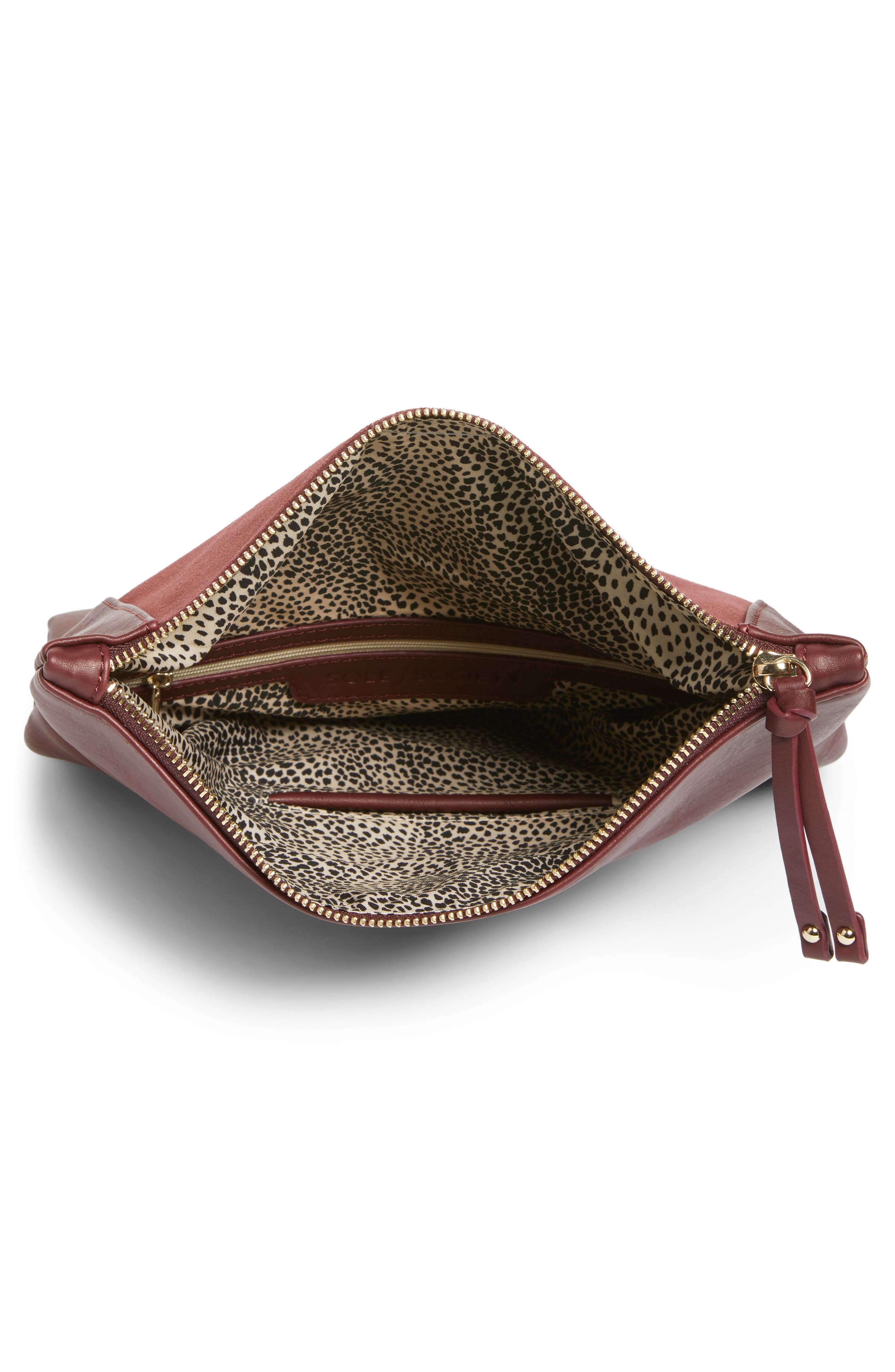 Sole Society Jemma Suede Clutch, Alternate, color, 