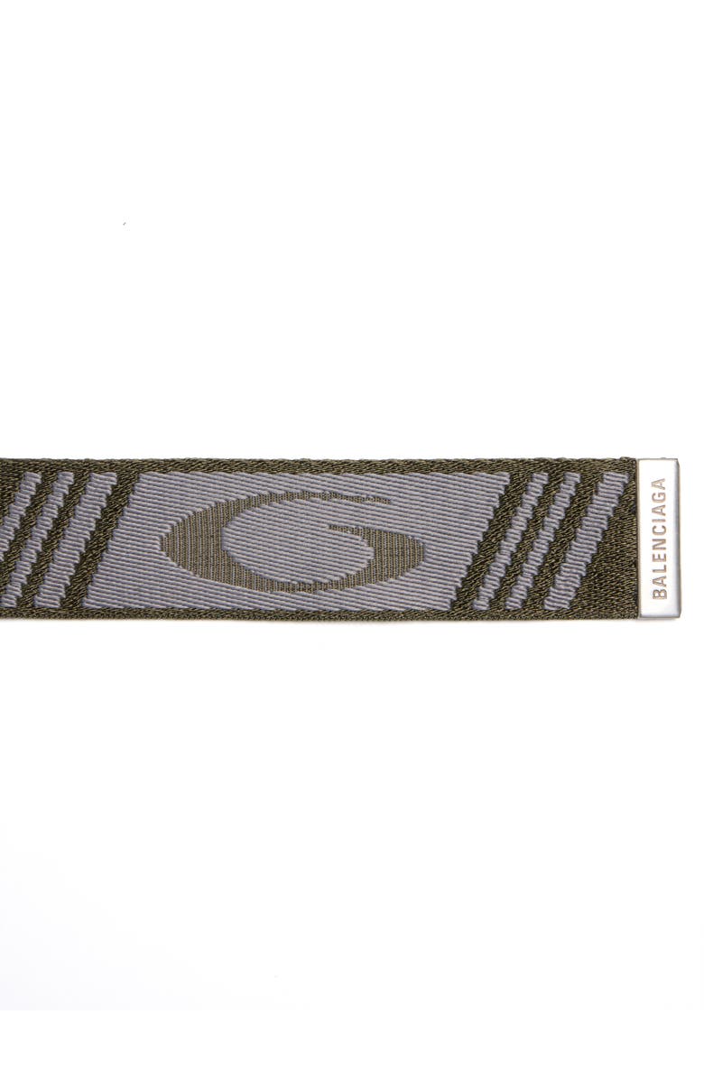 Balenciaga Logo D-Ring Belt, Alternate, color, 3561 Khaki/ Grey