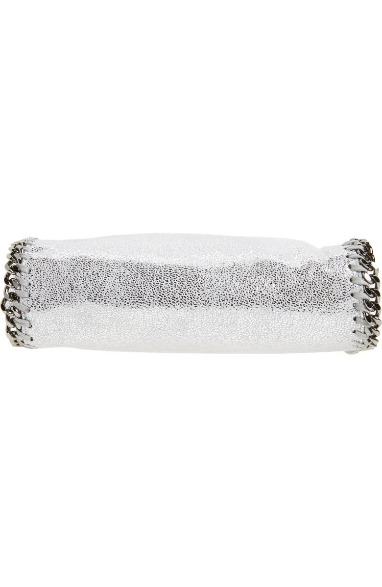 Stella McCartney 'Tiny Falabella' Metallic Faux Leather Crossbody Bag, Alternate, color,