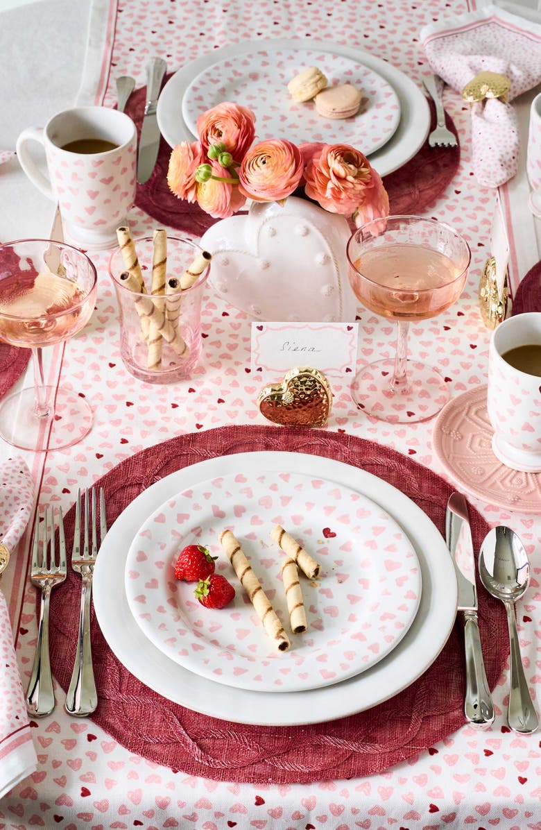 Juliska Love You More Set of 4 Dessert/Salad Plates, Alternate, color,