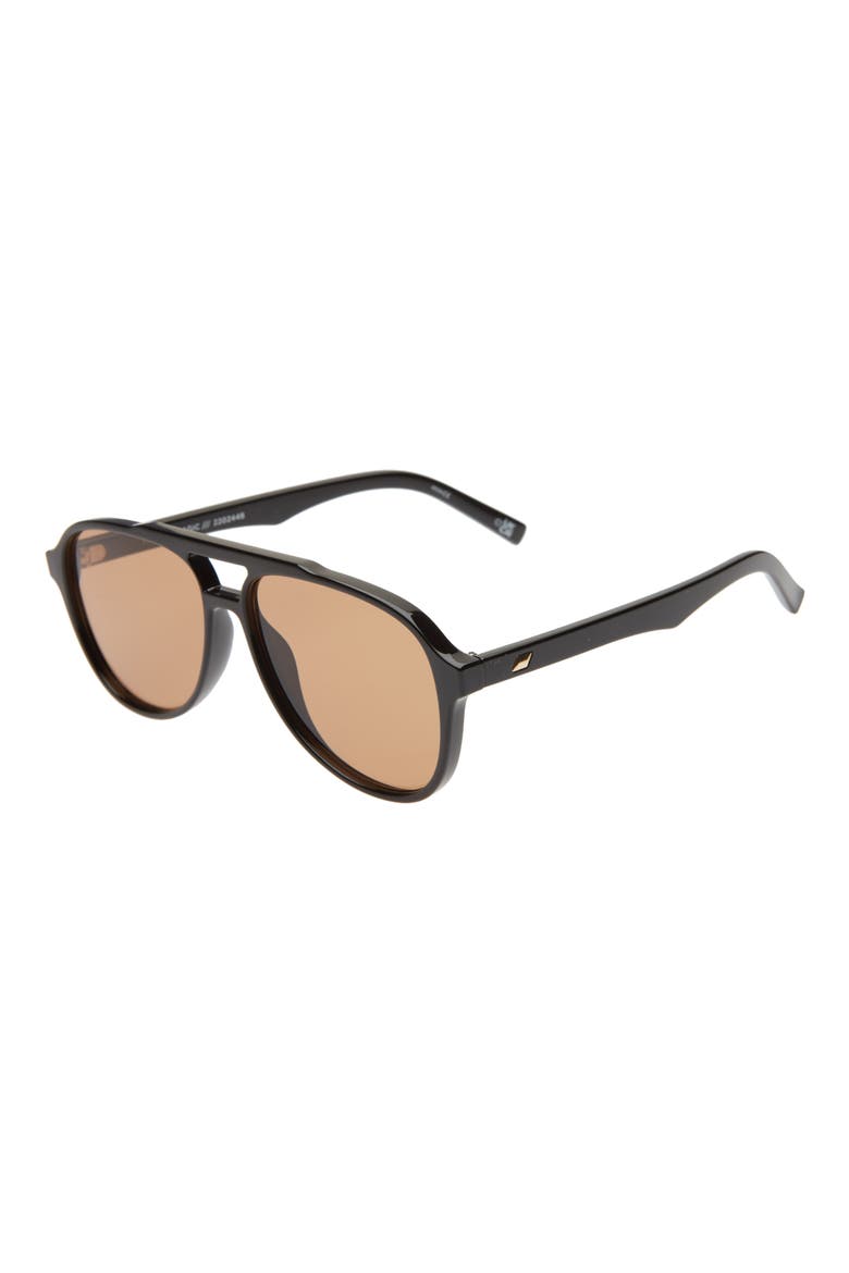 Tragic Magic 56mm Aviator Sunglasses, Alternate, color, BLACK / TAN TINT