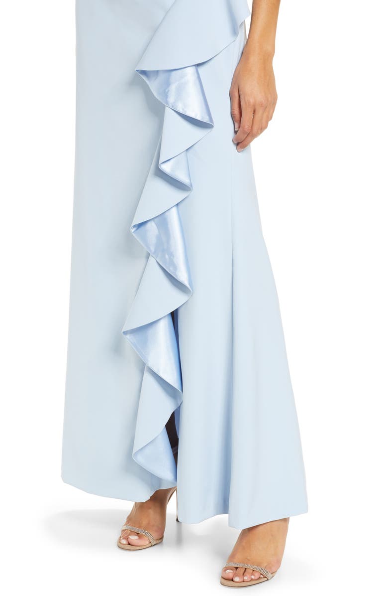Vince Camuto Ruffle Slit Trumpet Gown, Alternate, color, 