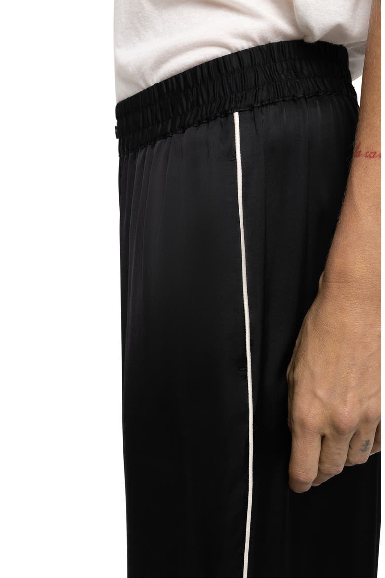 Pin Satin Wide Leg Pants, Alternate, color, BLACK