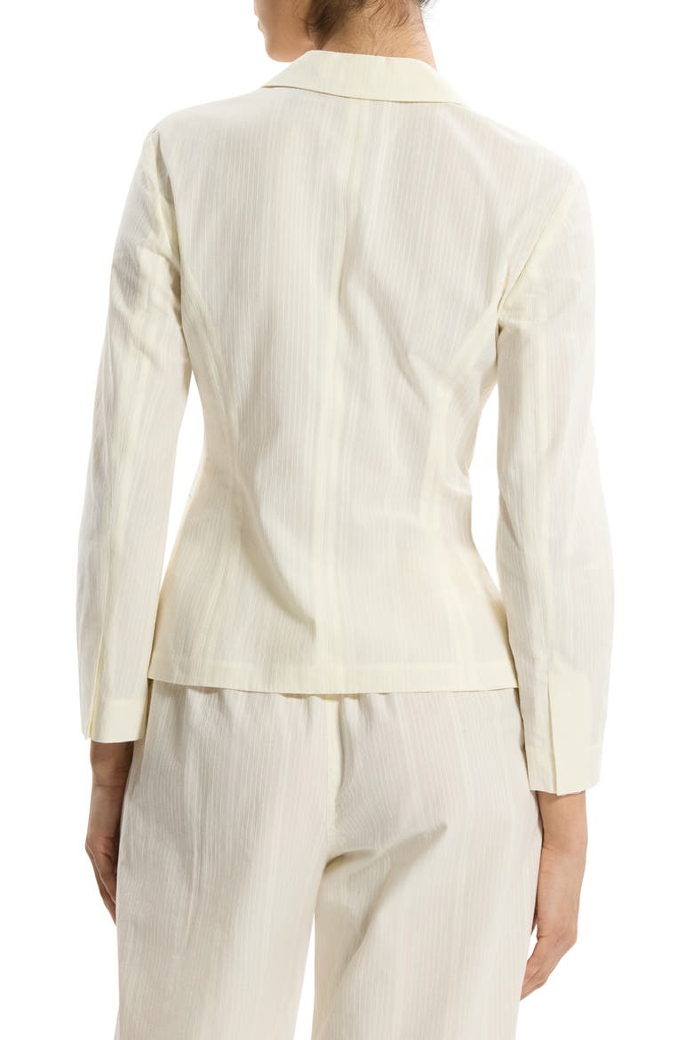 Shrunken Organic Cotton Blazer, Alternate, color, IVORY