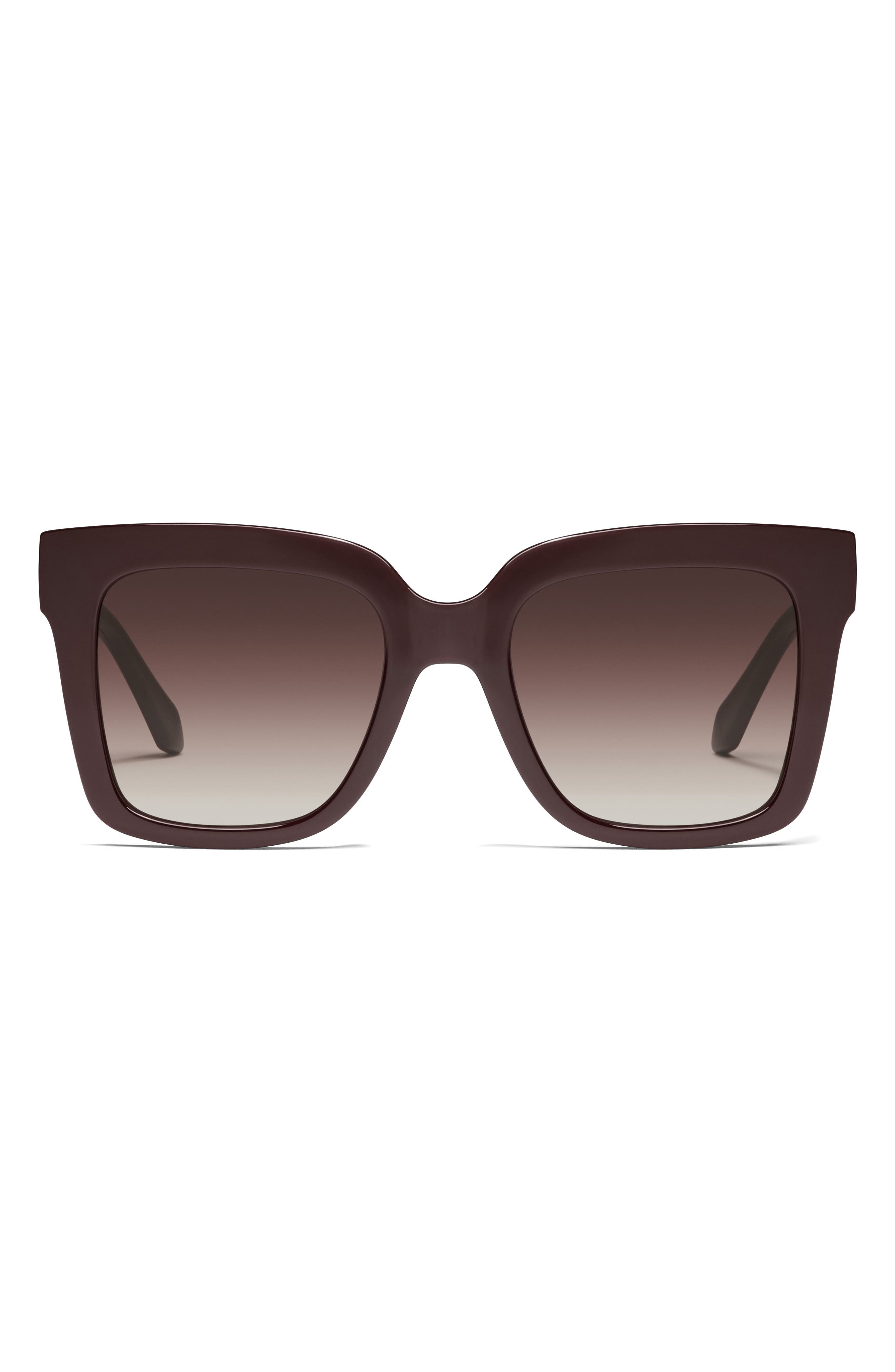 QUAY Icy 52mm Polarized Square Sunglasses