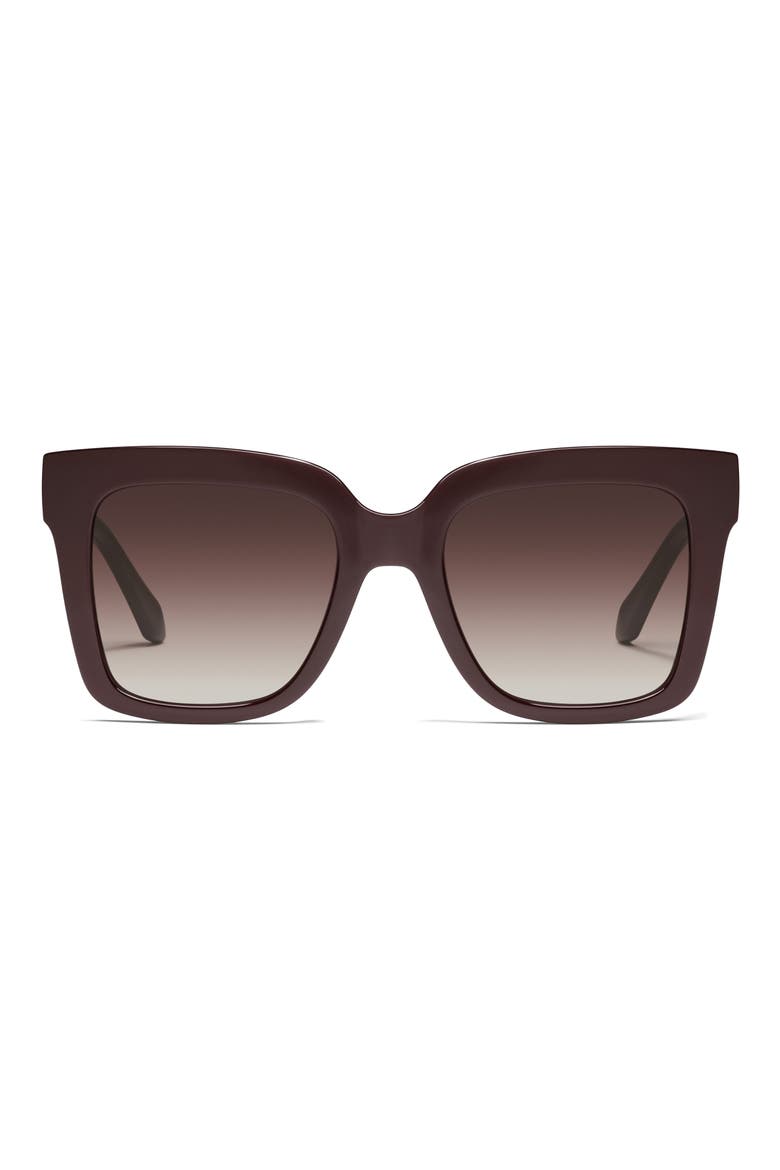 Icy 52mm Polarized Square Sunglasses, Main, color, ESPRESSO/ BROWN