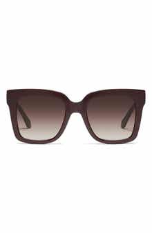 QUAY Icy 52mm Polarized Square Sunglasses