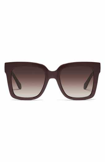 QUAY Icy 52mm Polarized Square Sunglasses
