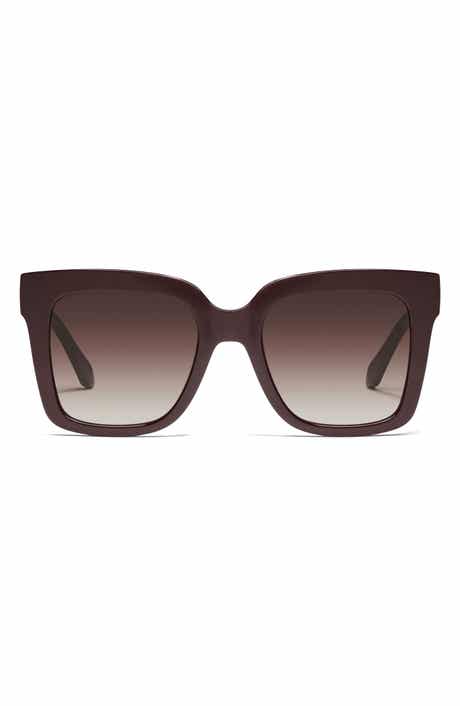 QUAY Icy 52mm Polarized Square Sunglasses