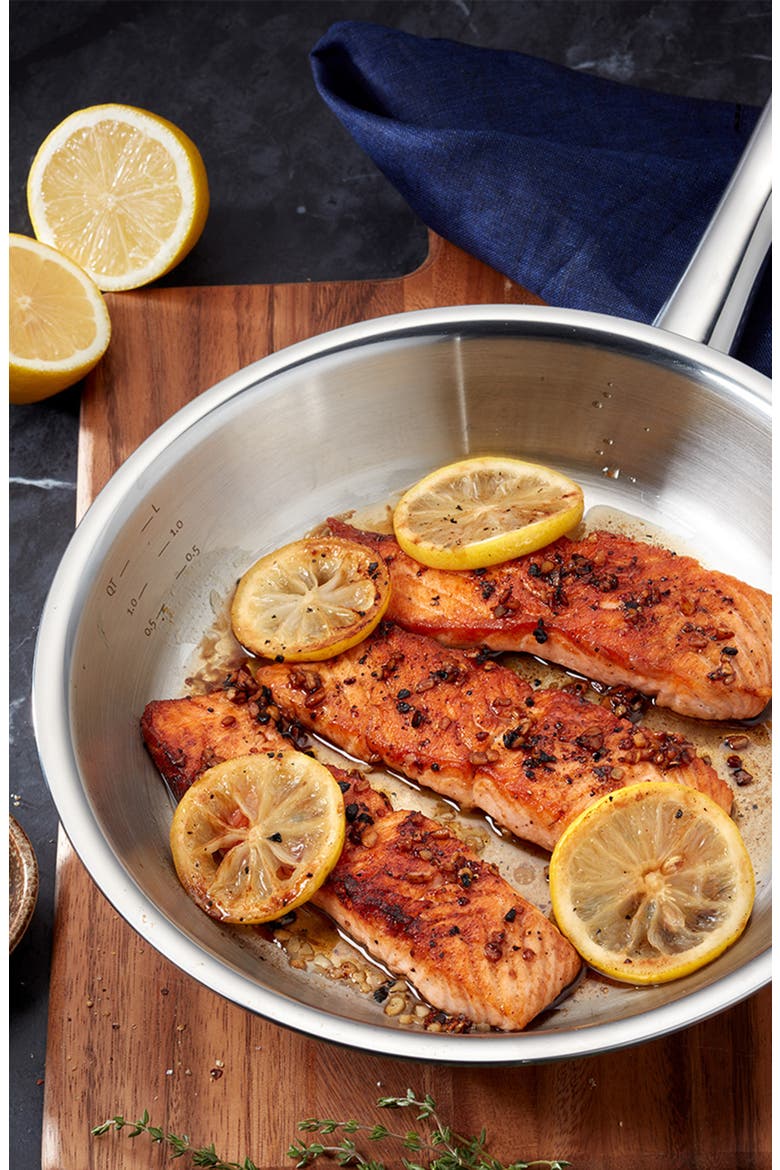 M5 Pro-Ply 5-ply Stainless Steel Frying Pan, Alternate, color, Stainless Steel