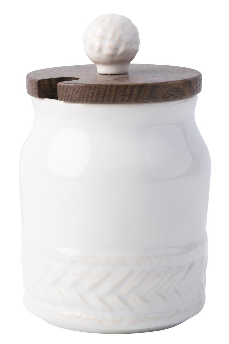 Le Panier Ceramic Sugar Pot, Main, color, WHITEWASH
