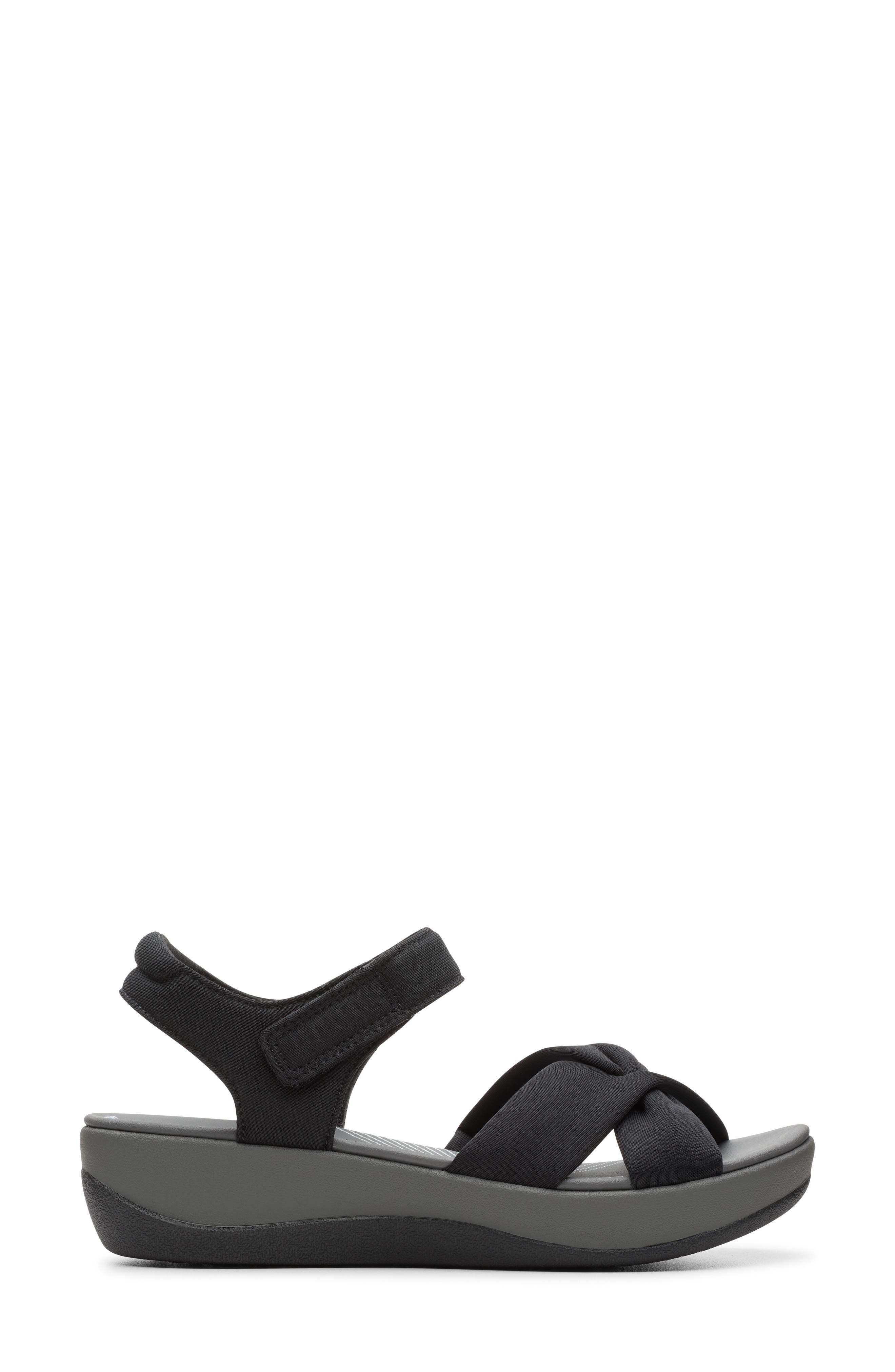 Clarks<sup>®</sup> Arla Daisy Sandal, Alternate, color, Black