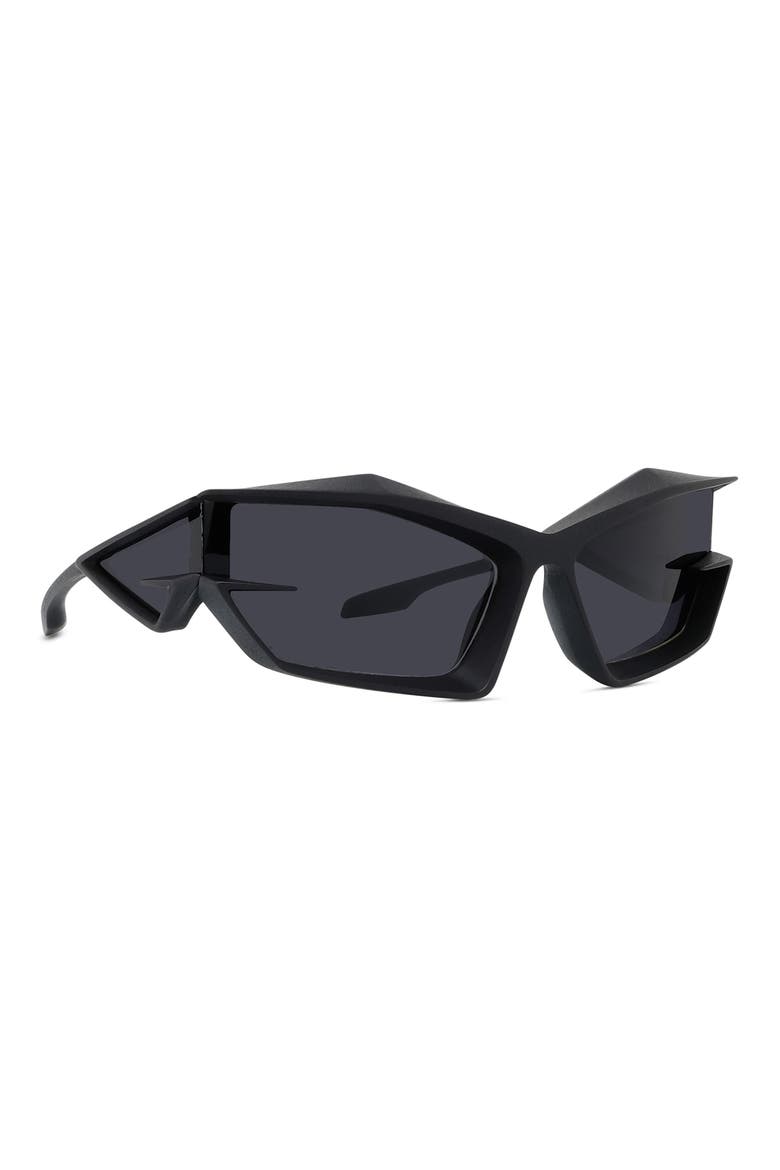 Geometric Sunglasses, Alternate, color, MATTE BLACK / SMOKE