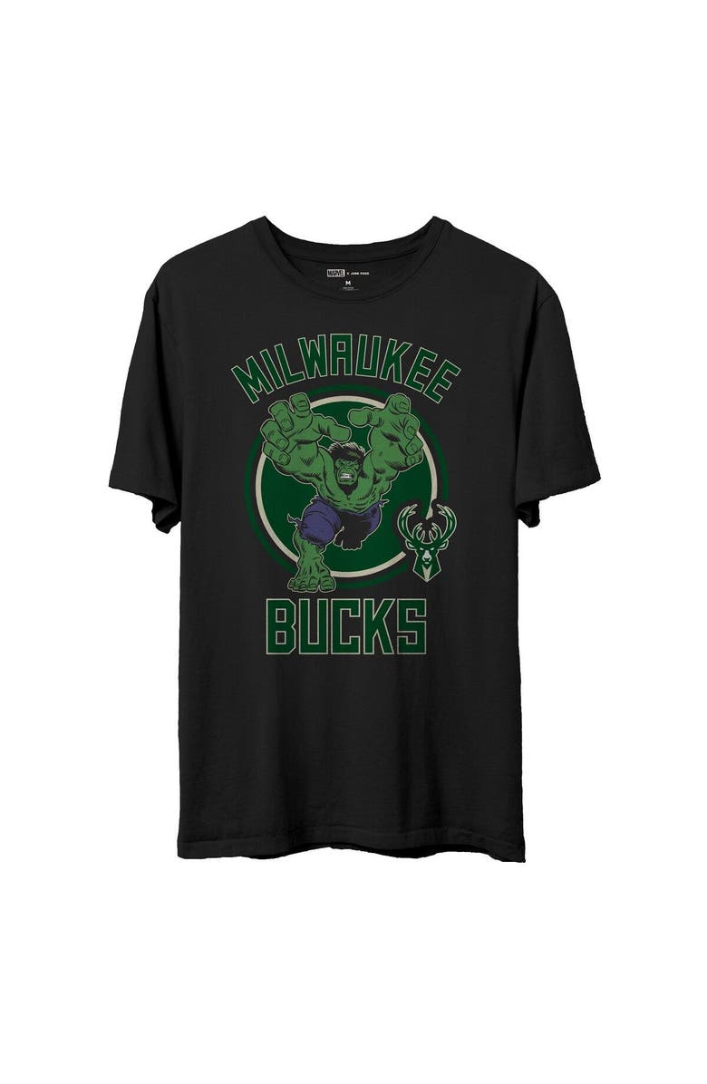 Junk Food Men's Junk Food Black Milwaukee Bucks NBA x Marvel T-Shirt, Alternate, color, 