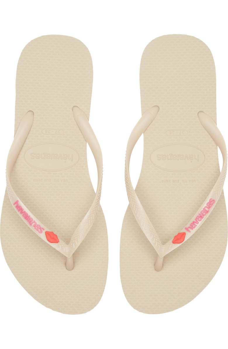 Havaianas Slim Kiss Flip Flop, Alternate, color, Sand Grey