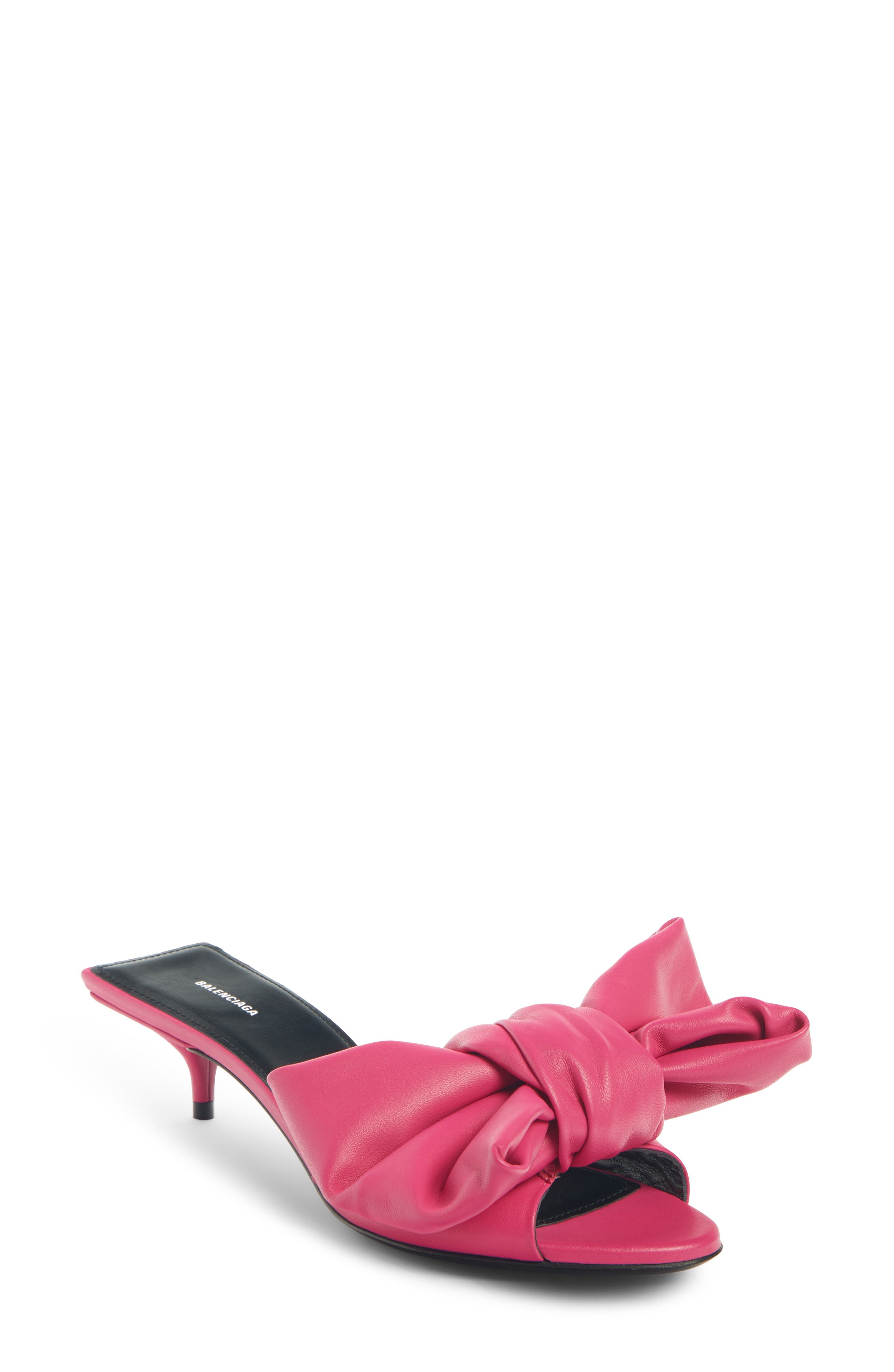 Balenciaga Bow Slide Sandal, Main, color, 