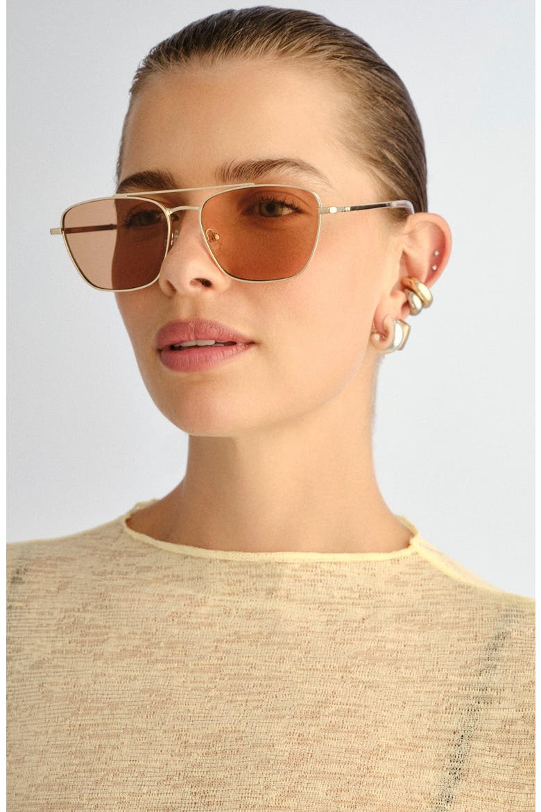 Diametric II Gradient Navigator Sunglasses, Alternate, color, BRIGHT GOLD